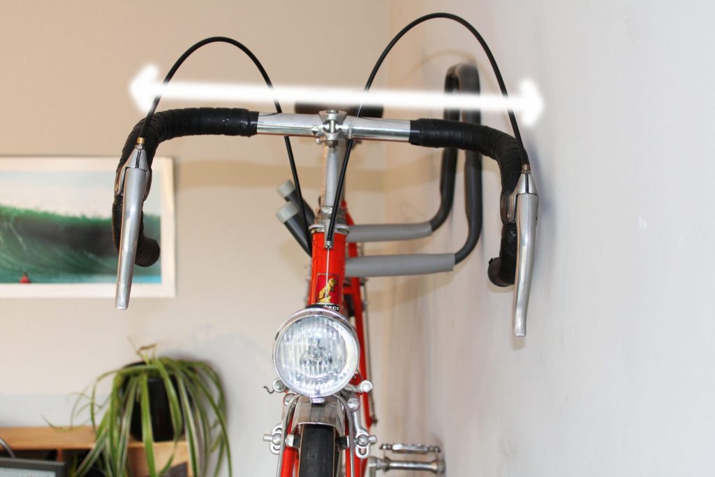 Stuur zorgt ervoor dat de fiets meer uitsteekt