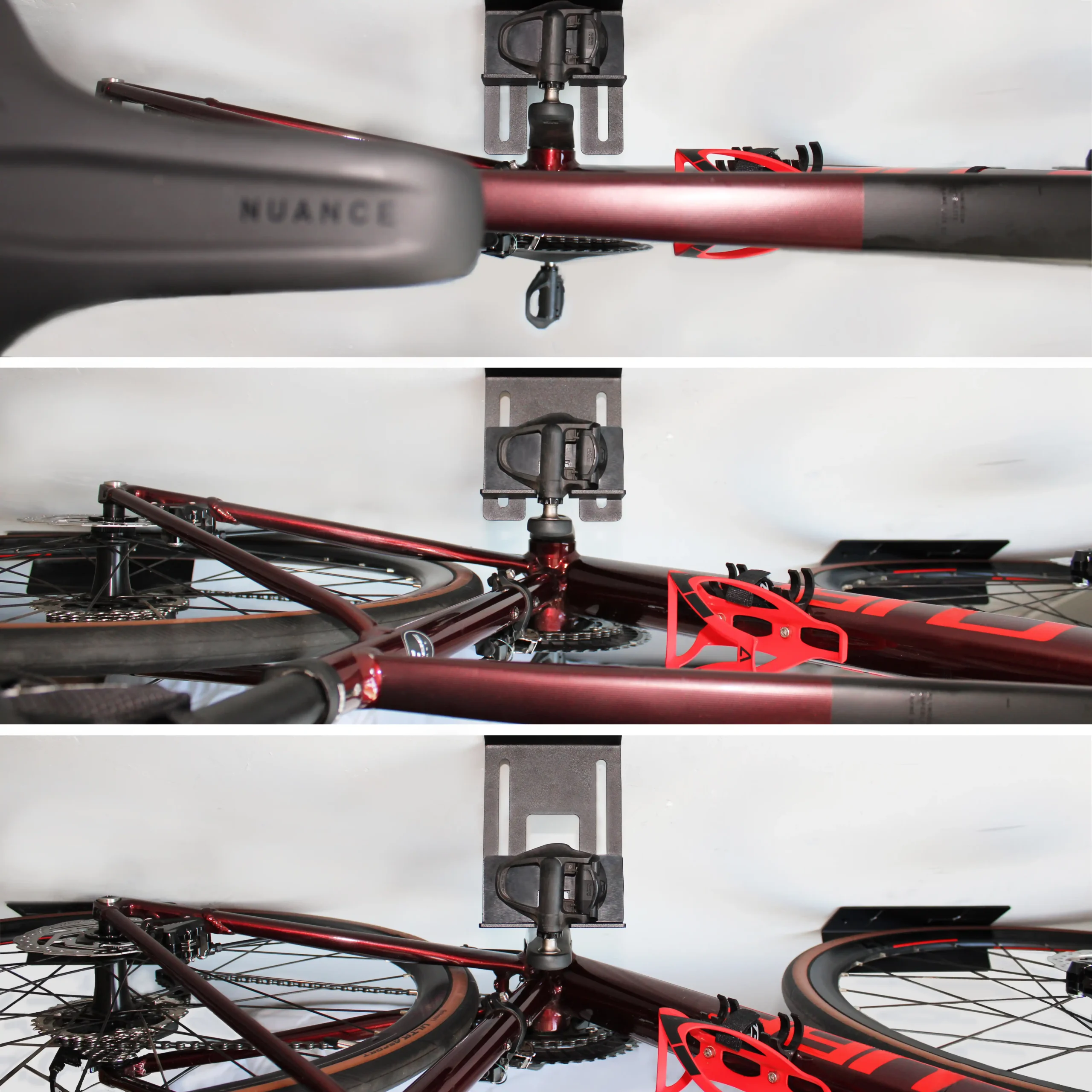 Bovenaanzicht van de Flowter Pedaalhanger 
handleiding Verschuiving